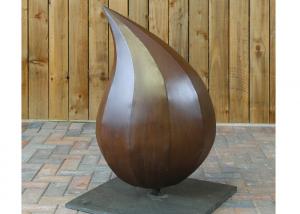Cheap Modern Corten Steel Decorative Water Drop Sculpture Custom Size for sale