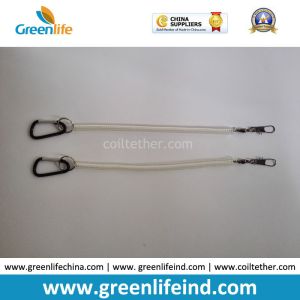 Transparent Clear 20CM Length Plastic Spring String Fishing Coil Tether w