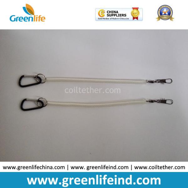 Transparent Clear 20CM Length Plastic Spring String Fishing Coil Tether w