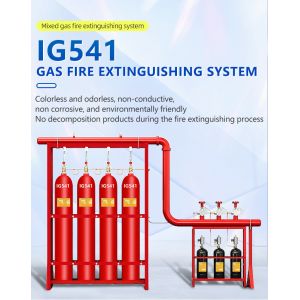 Pipe Line Fire Extinguishing System Safety With Ig541 Clean Gas Fire Extinguishe