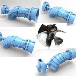 High Efficiency Tubular Water Turbine / Mini Hydroelectric Turbine Generator