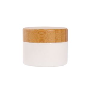 China Bamboo Wood Lid Cosmetic Face Cream Jar  5ml 15ml 30ml 50ml 100ml on sale