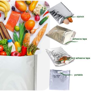 Silver Insulated Shipping Envelopes Metallic Insulated Foil Bag Self-Seal