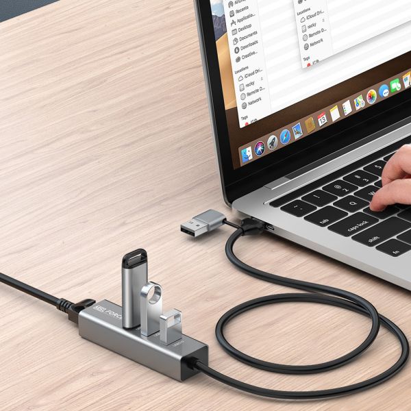 New 4 IN 1 Dual Port USB A & C 2.5G Ethernet Adapter With 2Ports USB C And USB A HUB