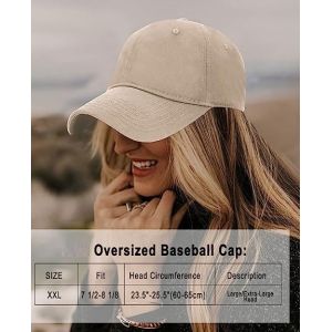 Oversize XXL Baseball Cap for Big Heads Extra Large Low Profile Dad Hat Sports