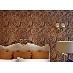 Cheap Non - Woven Brown Moistureproof Modern Removable Wallpaper With Dropping Beads for sale