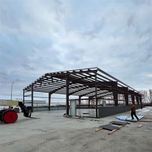 Durable Metal Building Workshop With Z Section Steel Purlin And Plastic Steel