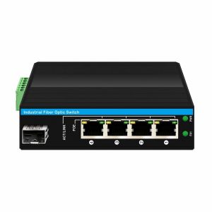 Cheap 5 Port Industrial Poe Network Switch DC12/24/48V Input 1SFP+4RJ45 Gigabit Ethernet Switch for sale
