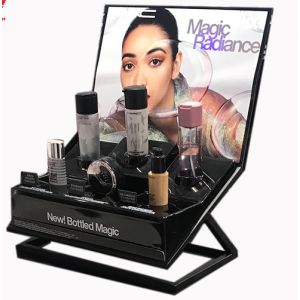 CMYK Printing Retail Makeup Display Shelves Stand Matt Varnish