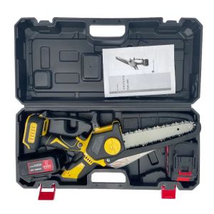 8 Inch Battery Operated Chain Saw Garden Tools Handheld Rechargeable Mini 21V