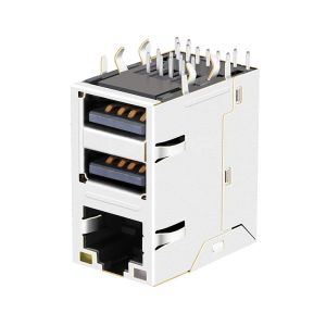 RU2-1150HU13 Compatible LPJU4281A64NL 1000 Base-T RJ45 Mag jack Dual USB Tab Up