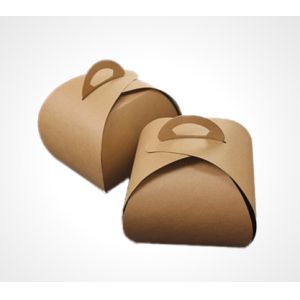 custom kraft carton box with handles eco friendly