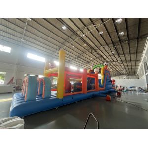Multi - colored Inflatable Obstacle with Sport Icons with Bright Hues