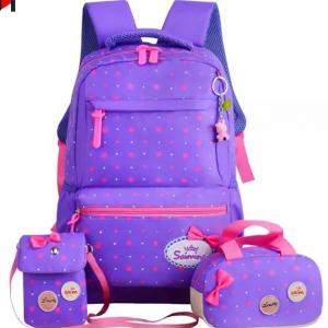 China School Backpack For Girls Teens Bookbag Set Laptop Backpack Lunch Box With Pencil Bag on sale