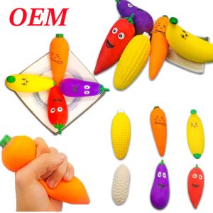 Cheap Plastic Fruit &amp; Vegetable Press Toys Release Stress Relax Toy for sale
