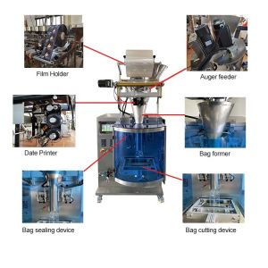 Cheap Essence Powder Pouch Packing Machine 200g 220V Automatic Auger Filling for sale