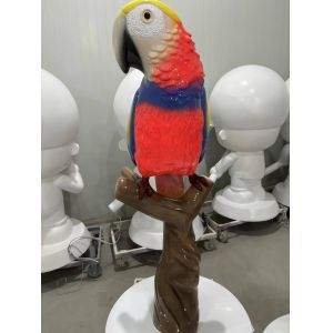 Chef, waiter, parrot sculpture themed restaurant IP doll store FRP custom