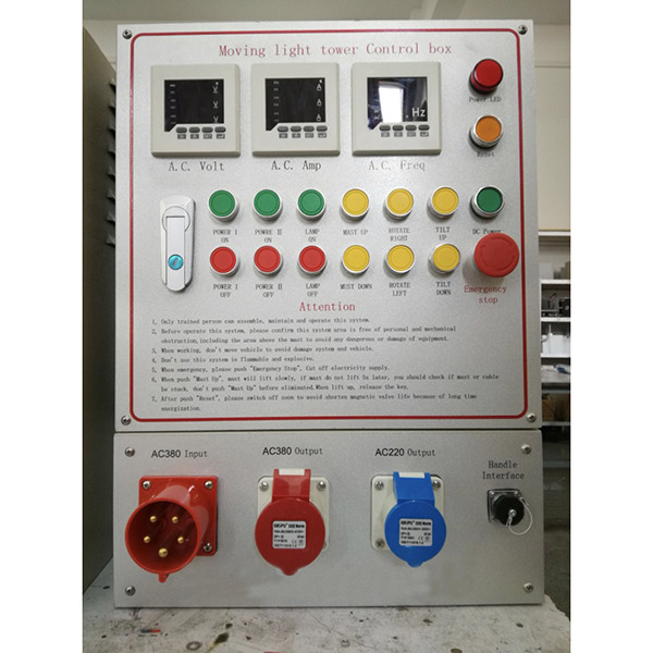 8m Pneumatic Telescopic Mast Light Tower for Fire Tender Illumination-4x200W LED flood lights