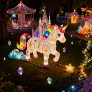 Enchanted Unicorn Theme Lanterns for Amusement Park and Outdoor Decorations