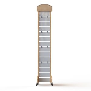 Sport Gloves Mitten Wooden Display Rack 2 Sides With Hooks