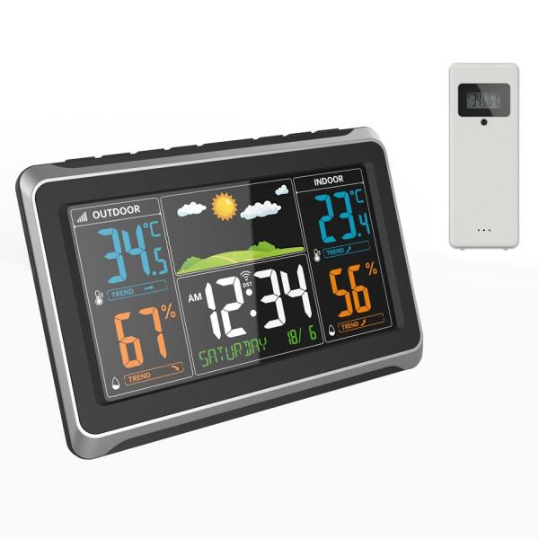 Digital Weather Monitoring System 24 Hours Electronic Rain Gauge Temperature