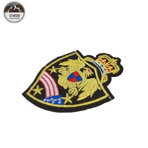 Luxury Royal Custom Uniform Patches , Handmade Personalized Iron On Appliques