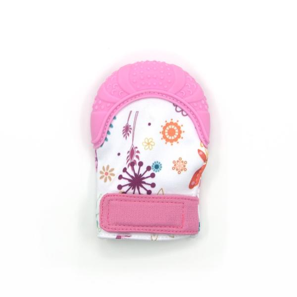 Safety OEM ODM Baby Teething Mitten BPA Free Hand Chew Mitt