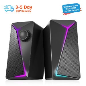Plastic Cabinet 2.0 Desktop Multimedia Portable Speaker for PC Laptop USB Gaming