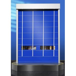 Security High Speed PVC Fabric Roll Up Doors with Infrared Sensor Automatic