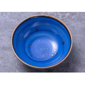 5 Inch Multicolor Speckle Ceramic Bowl Set With Rim