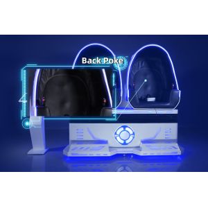 Game Egg 9D VR Cinema 2500W Motion Simulator Chair For 2 Seats