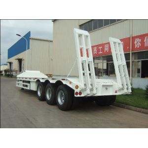 70 60T 50T 100T ton low bed Semi-trailer with 3-axle excavator trailer. low
