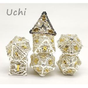 Practical Nontoxic Mini 6 Sided Dice Metal Antiwear Hand Carved