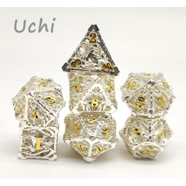 Quality Practical Nontoxic Mini 6 Sided Dice Metal Antiwear Hand Carved wholesale