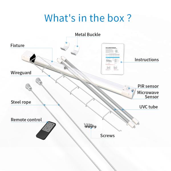 254nm UVC Germicidal Tube Double Sterilized 80W T5 T8 With Smart Sensor