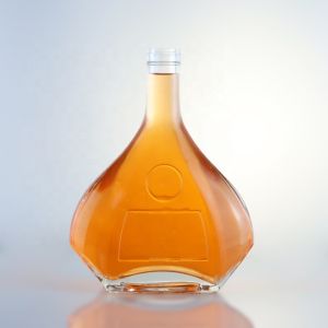 Champagne 1L Glass Bottles with Decal Screen Printing and Cork Sealing