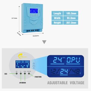60A MPPT Solar Charge Controller High Efficiency 12V 24V 48V Over Voltage
