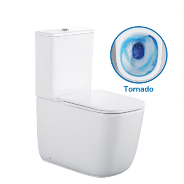 Quality White Ceramic Toilet With Soft Close Cover Slow-Close Quiet Hinges Durable & Easy To Clean wholesale