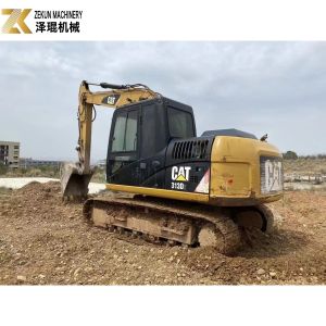 Used Cat 313 Excavator 13 Ton Road Building Equipment with 0.65m3 Bucket