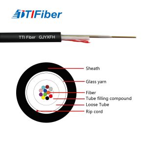 China FTTH Loose Tube Aerial Optical Fiber Cable GJYXFH G652D/G657A1/2 on sale