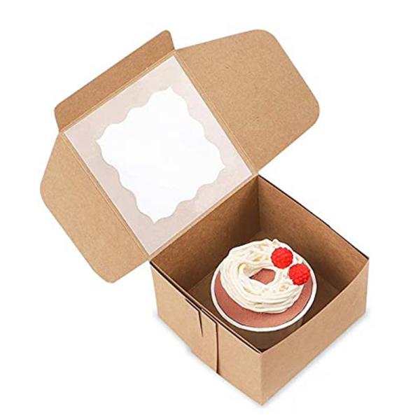 Custom Valentines Cake Takeout Food Pastry Macarone Bento Kraft Paper Box with