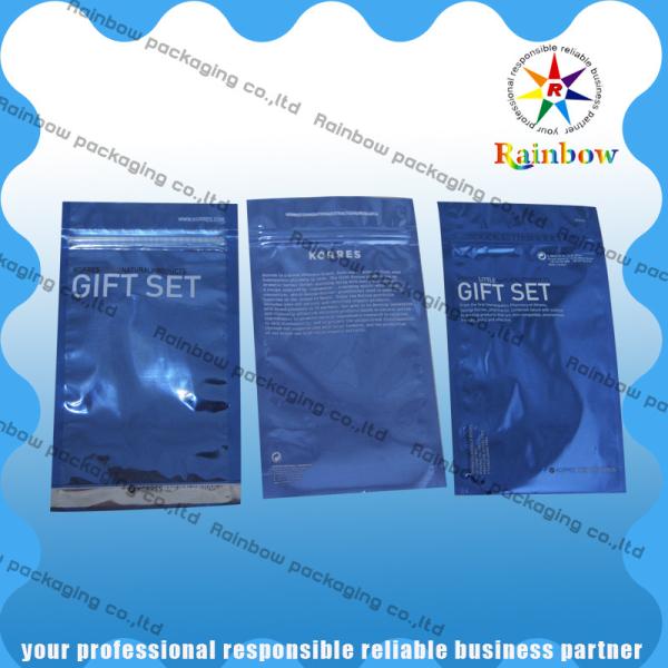 Quality Transparent Front Comestic Packaging Bag Laminated With Bottom Gusset wholesale