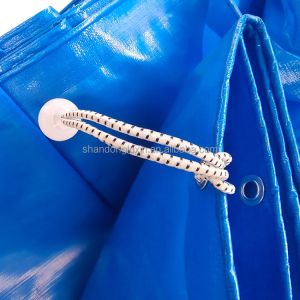 500D UV Resistant PE Blue Waterproof Tarpaulin Fabric for Blocking Sunlight and