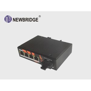 Anti Static 4 Port Industrial Ethernet Switch 10/100M With 1 SC Fiber Port 24V