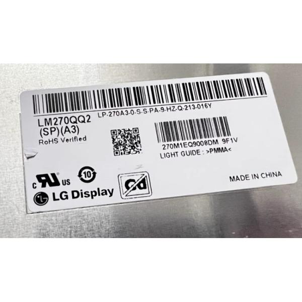 LM270QQ2-SPA3 LG Display 27.0" 5120(RGB)×2880, 540 cd/m² (Typ.) INDUSTRIAL LCD DISPLAY