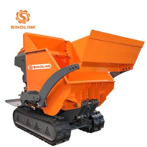 Hi Tip Mini Dumper Crawler Standing Construction Machine 500kg Load