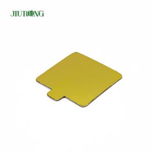Reusable MDF Gold Rectangle Cake Board Disposable 100*65mm Greaseproof