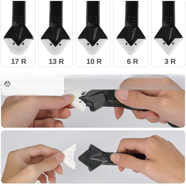 Mulitpurpose 3 In 1 Silicone Caulking Tools Sealant Finishing Tool Multifunctional