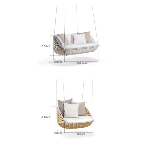 Hammock Swing Creative Rattan Hanging Chair , Balcony Homestay Bird'S Nest Lazy Rattan Chair