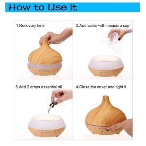 400ml Advanced Ultrasonic Aroma Essential Oil Diffuser Lamp Aromatherapy